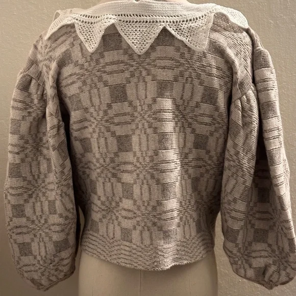 Knotty Ones Soft Beige Linen and Merino Wool Crop Top Sweater